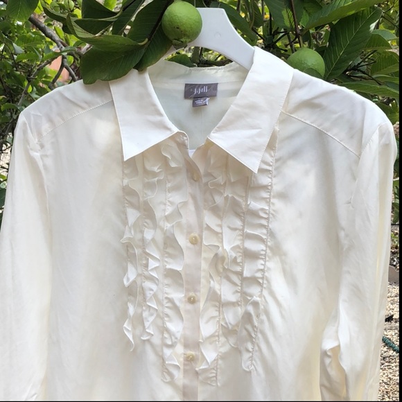 J.Jill☀️Silky Ruffled Blouse☀️ - Picture 2 of 7